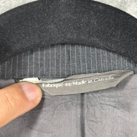 Samuelsohn Harry Rosen SB Ashton Blazer Mens 40R Striped 💯 Wool Made in Canada - Picture 3 of 15